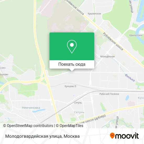Карта Молодогвардейская улица