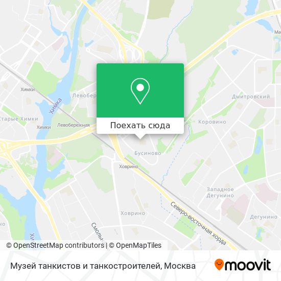 Карта Музей танкистов и танкостроителей