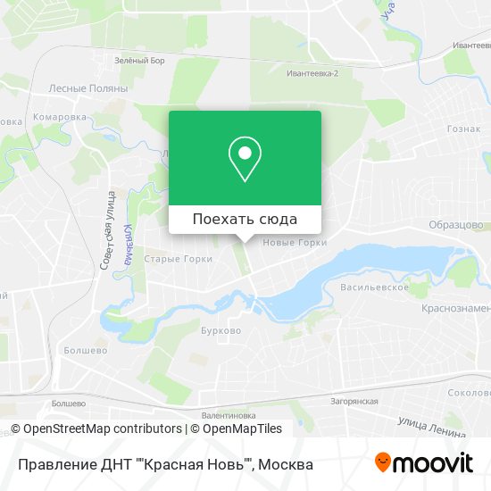 Карта Правление ДНТ ""Красная Новь""