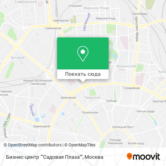 Карта Бизнес-центр ""Садовая Плаза""