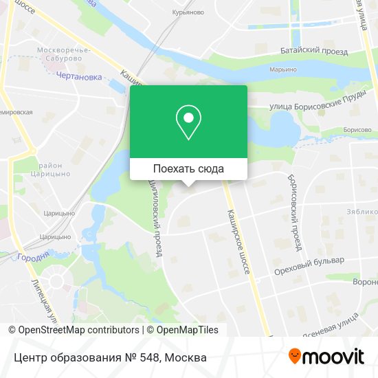 Карта Центр образования № 548