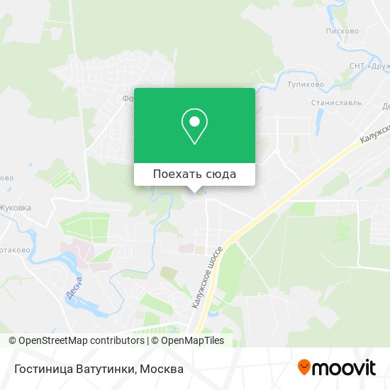 Карта Гостиница Ватутинки