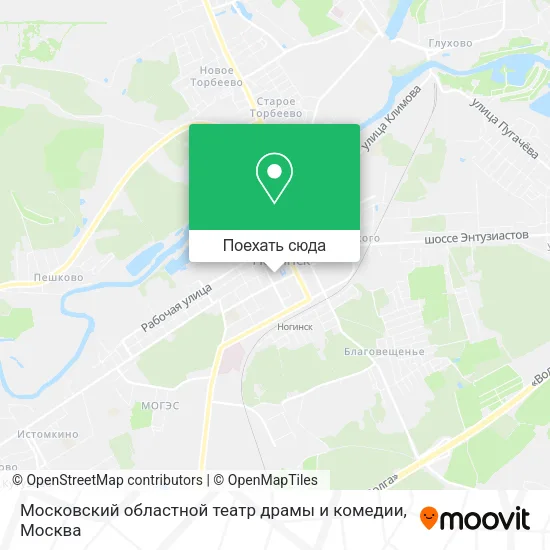 Карта Московский областной театр драмы и комедии