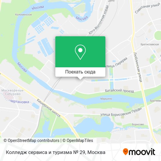 Карта Колледж сервиса и туризма № 29