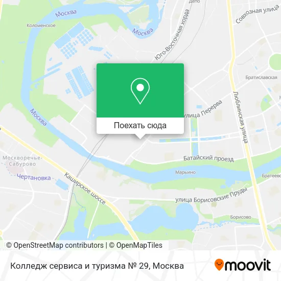 Карта Колледж сервиса и туризма № 29