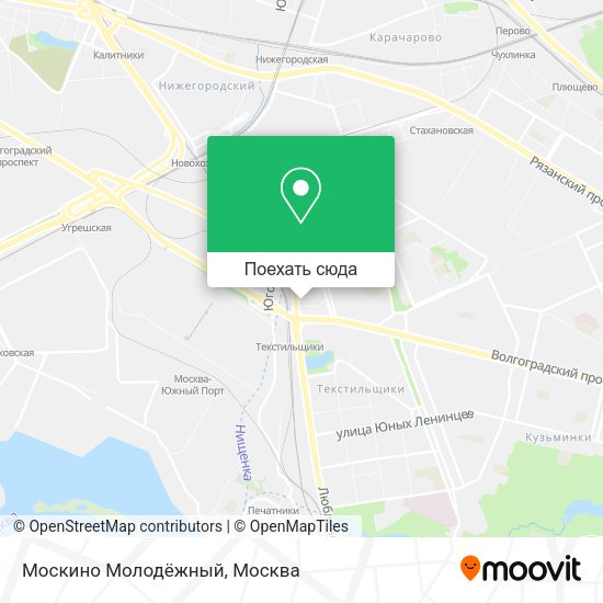 Карта Москино Молодёжный