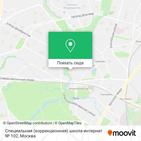 Карта Специальная (коррекционная) школа-интернат № 102