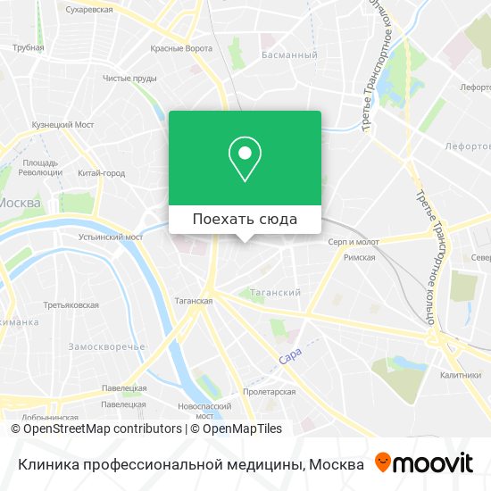 Карта Клиника профессиональной медицины