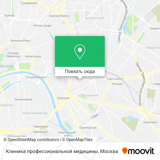 Карта Клиника профессиональной медицины