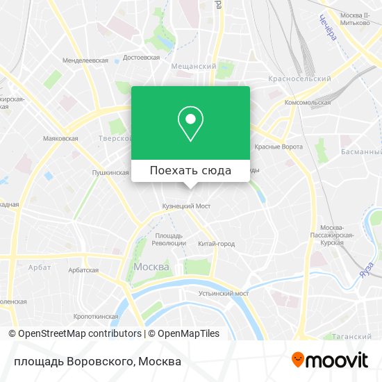 Карта площадь Воровского