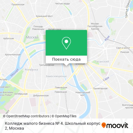 Карта Колледж малого бизнеса № 4. Школьный корпус 2