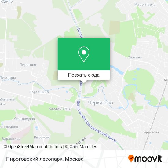 Карта Пироговский лесопарк