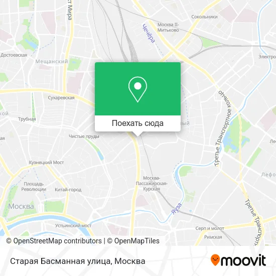 Карта Старая Басманная улица