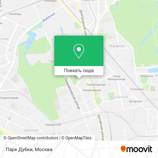 Карта Парк Дубки