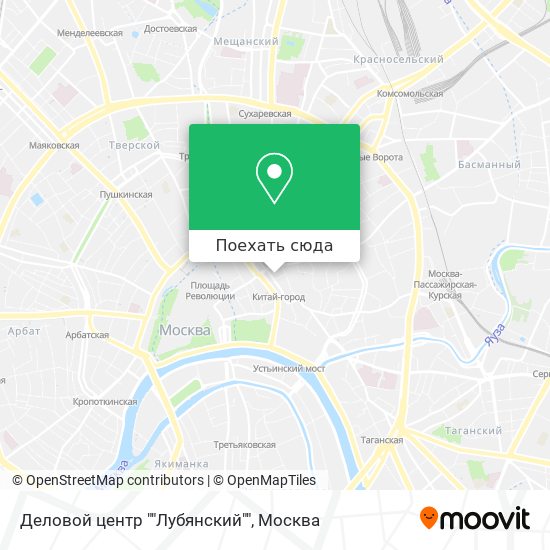 Карта Деловой центр ""Лубянский""