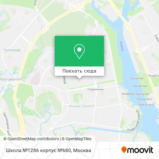 Карта Школа №1286 корпус №680