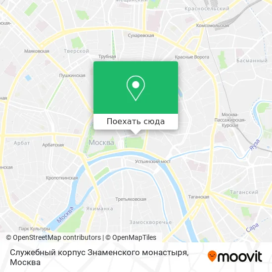 Карта Служебный корпус Знаменского монастыря