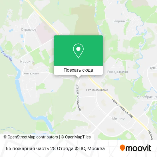 Карта 65 пожарная часть 28 Отряда ФПС
