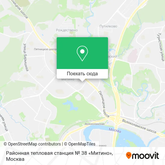 Карта Районная тепловая станция № 38 «Митино»