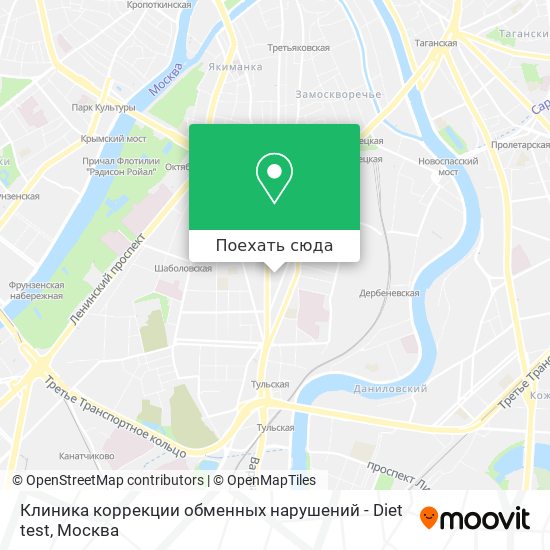 Карта Клиника коррекции обменных нарушений - Diet test
