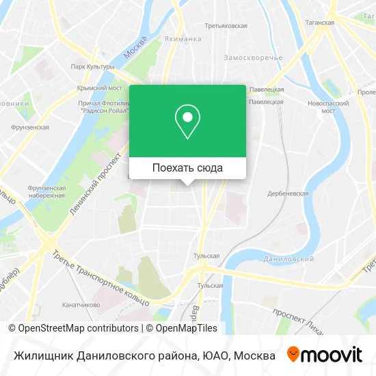 Карта Жилищник Даниловского района, ЮАО