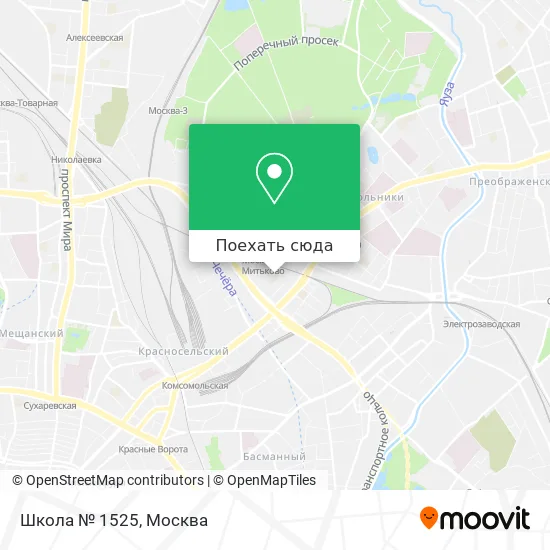 Карта Школа № 1525