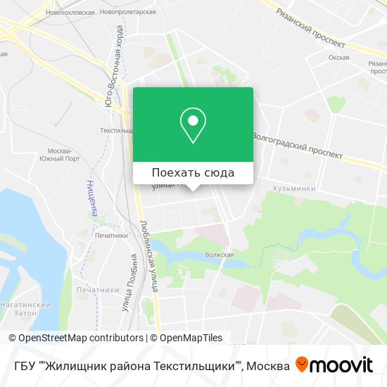 Карта ГБУ ""Жилищник района Текстильщики""