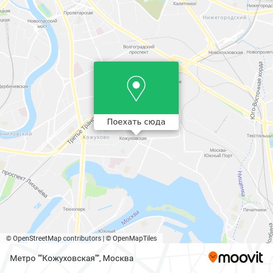 Карта Метро ""Кожуховская""