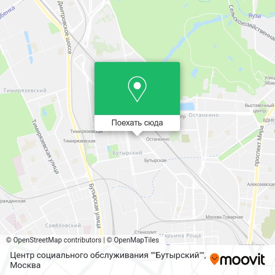 Карта Центр социального обслуживания ""Бутырский""