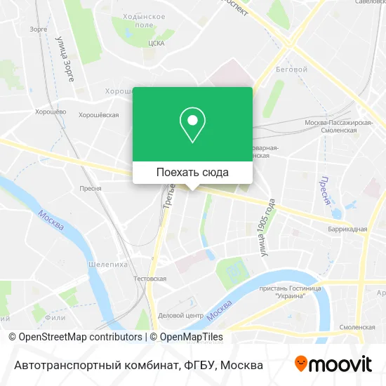 Карта Автотранспортный комбинат, ФГБУ