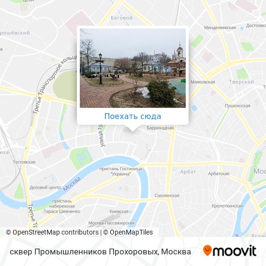 Карта сквер Промышленников Прохоровых