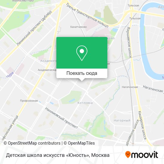 Карта Детская школа искусств «Юность»