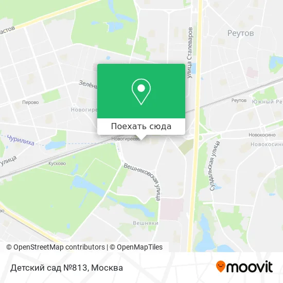 Карта Детский сад №813