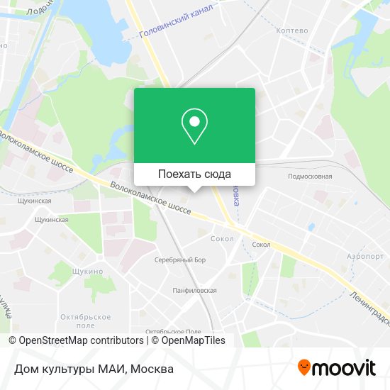 Карта Дом культуры МАИ