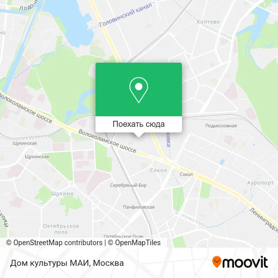 Карта Дом культуры МАИ