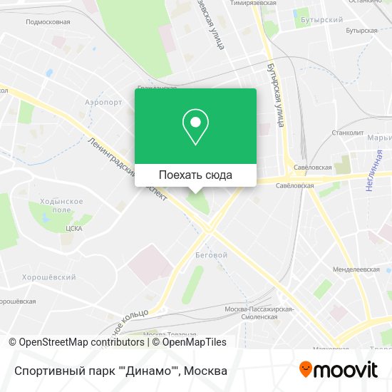 Карта Спортивный парк ""Динамо""