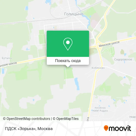 Карта ПДСК «Зорька»