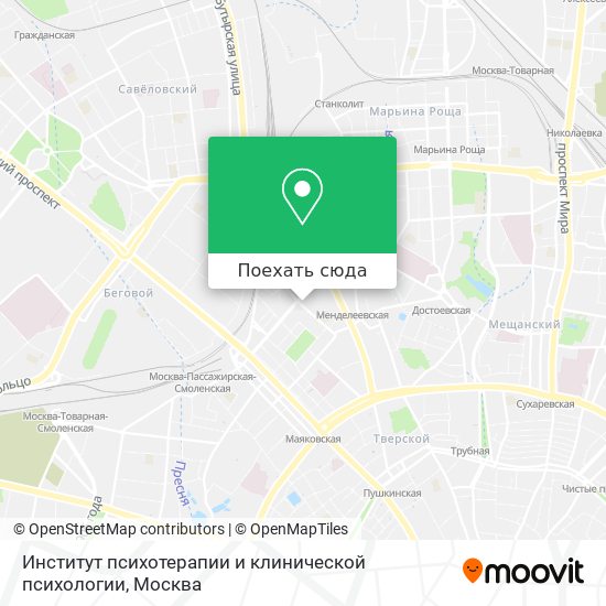 Карта Институт психотерапии и клинической психологии