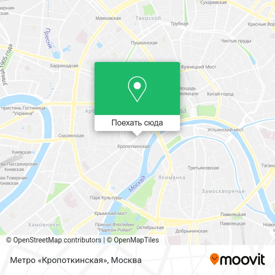 Карта Метро «Кропоткинская»
