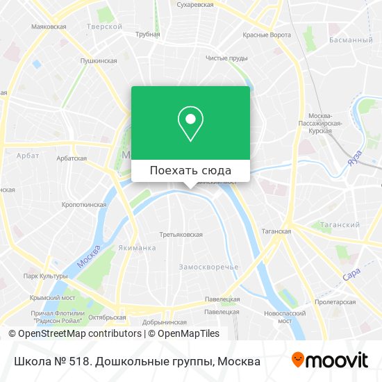 Карта Школа № 518. Дошкольные группы