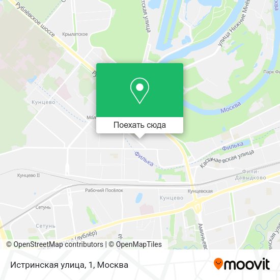 Карта Истринская улица, 1