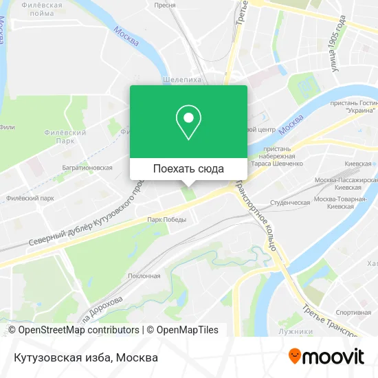 Карта Кутузовская изба