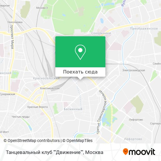 Карта Танцевальный клуб ""Движение""
