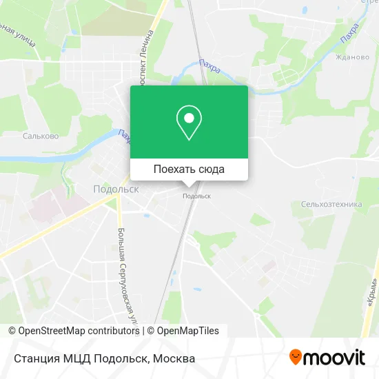 Карта Станция МЦД Подольск