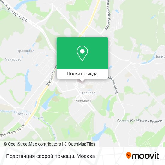 Карта Подстанция скорой помощи