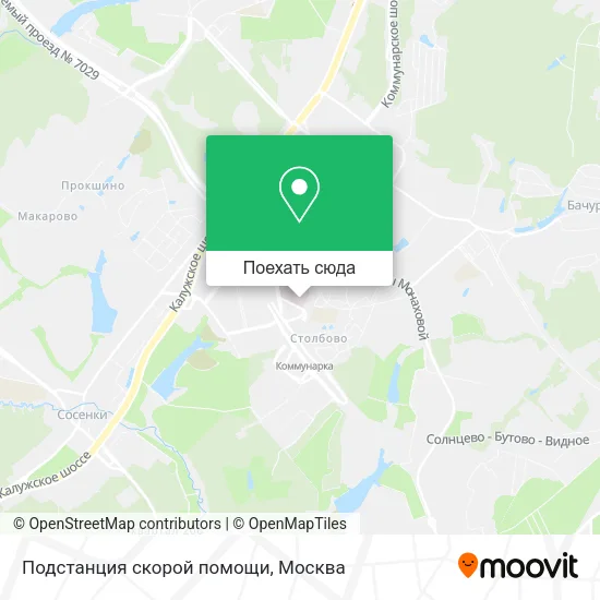 Карта Подстанция скорой помощи
