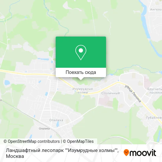 Карта Ландшафтный лесопарк ""Изумрудные холмы""