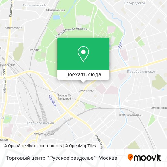 Карта Торговый центр ""Русское раздолье""