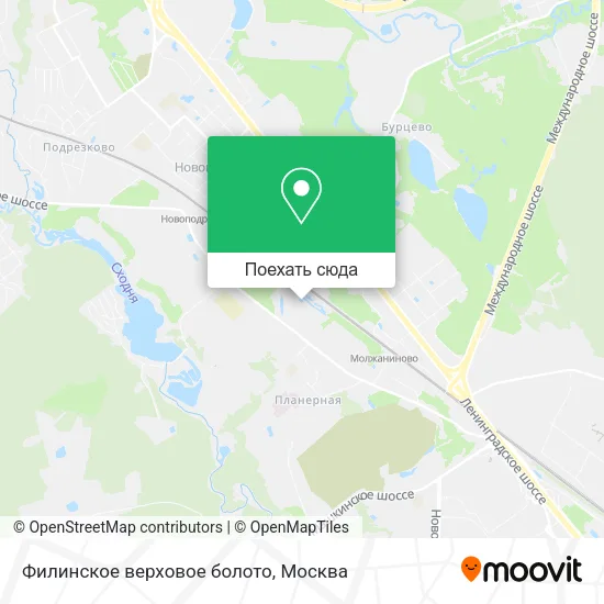 Карта Филинское верховое болото