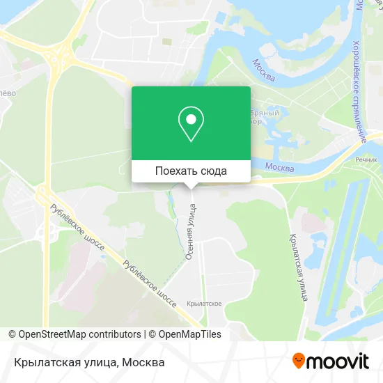 Карта Крылатская улица